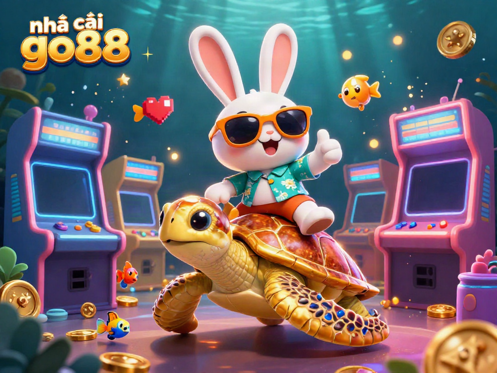 Engage with the action at nhà cái go88 with a colorful 3D rabbit and turtle scene