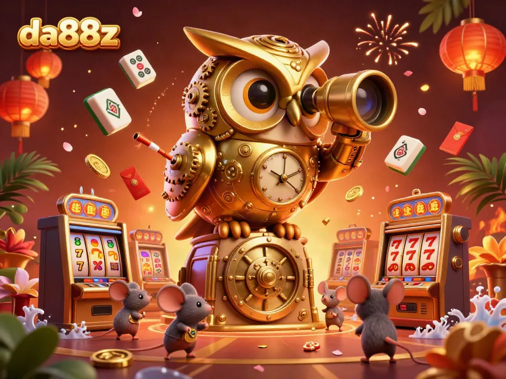 Experience thrilling gameplay at da88z, featuring dynamic slot machines and lively casino characters.