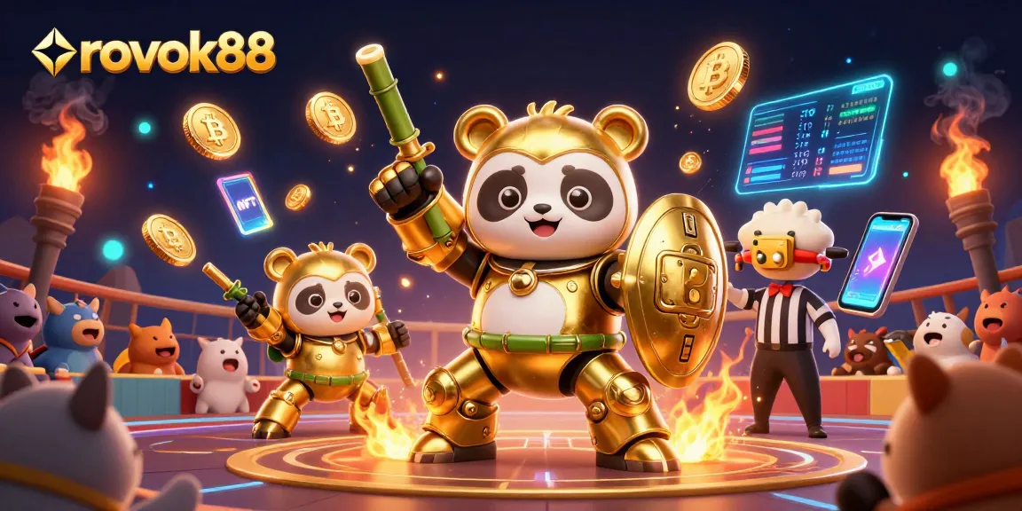 Join rokok88 and experience thrilling gaming with a vibrant 3D illustration filled with action!