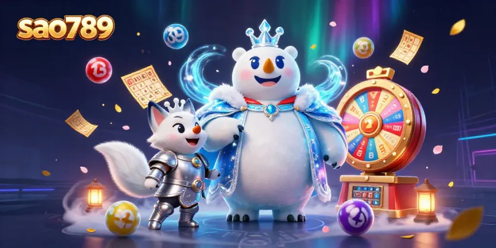 Engage with the vibrant action of sao789 lottery elements featured in a magical casino world.
